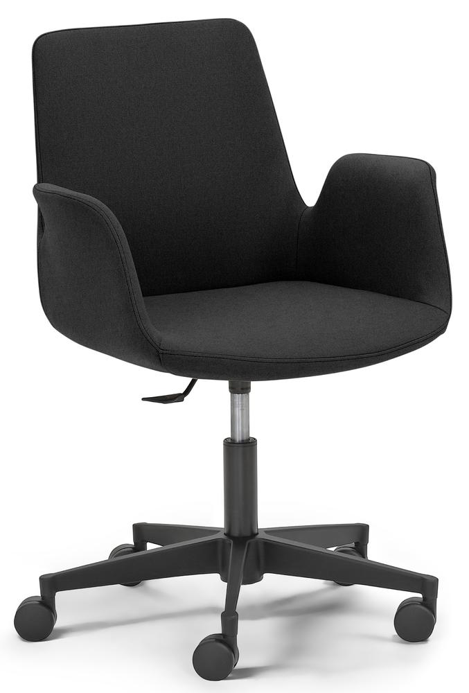 design fauteuil Anne donkergrijs met kunststof poot