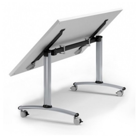 opklapbaar bureau aluminium grijs