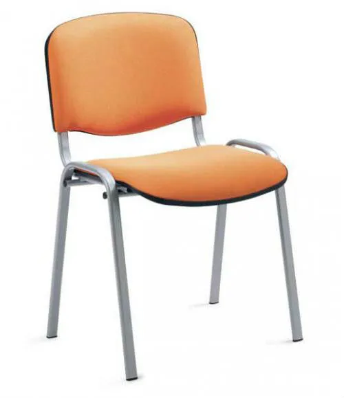 stapelstoelen zwart oranje aluminium