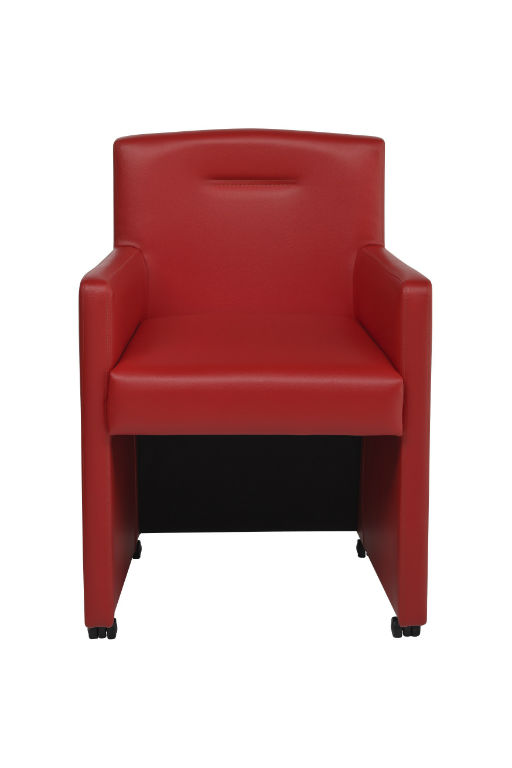 verrijdbare fauteuil donna rood