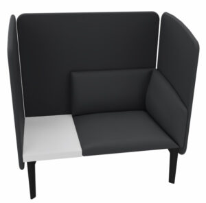 sedus-wachtkamerbank-serie-seworks-fauteuil-model-focus-met-aflegruimte-links-zwart-grijs