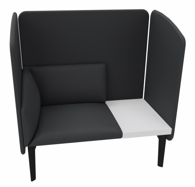 seduswachtkamerbank serie se:works fauteuil model focus met aflegruimte rechts
