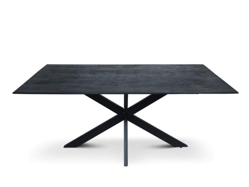 Rechthoekige vergadertafel zwart ruw