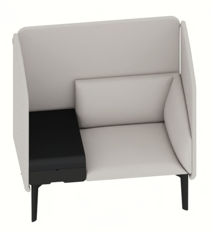 sedus model se:works fauteuil met opberglade rechts